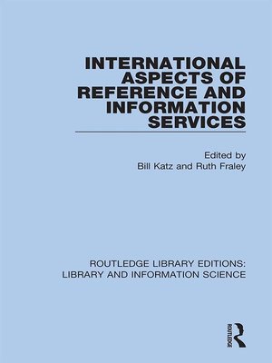 cover image of International Aspects of Reference and Information Services